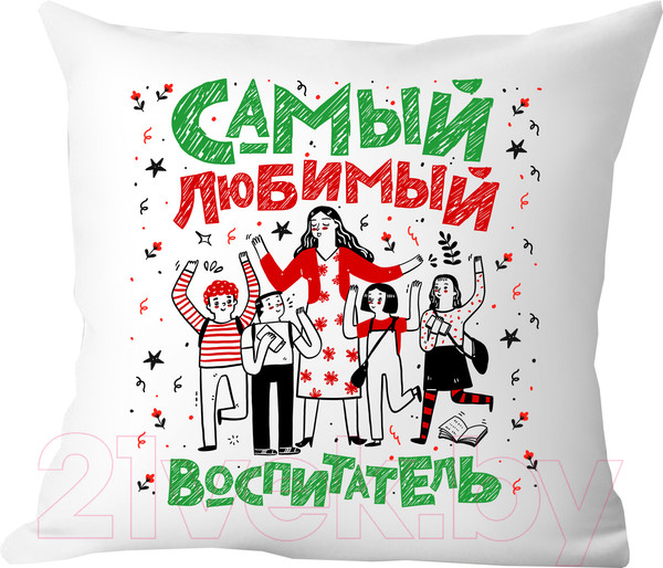 Изображение товара Подушка декоративная Print Style Самый любимый воспитатель / 40x40plat5