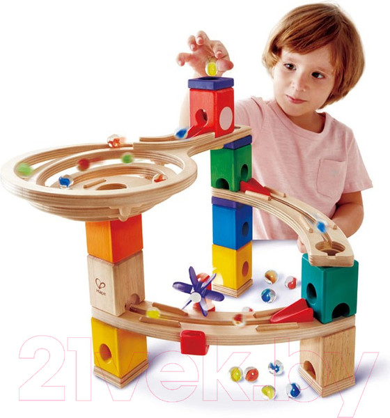 Изображение товара Конструктор кинетический Hape Гонка с шариком и переходами / E6021_HP