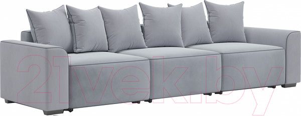 Изображение товара Диван Мебельград Монреаль-2 Стандарт (вертикаль серый/мора серый/велютто темно-серый)
