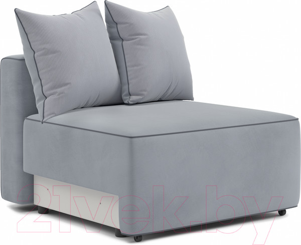 Изображение товара Диван Мебельград Монреаль-2 Стандарт (вертикаль серый/мора серый/велютто темно-серый)