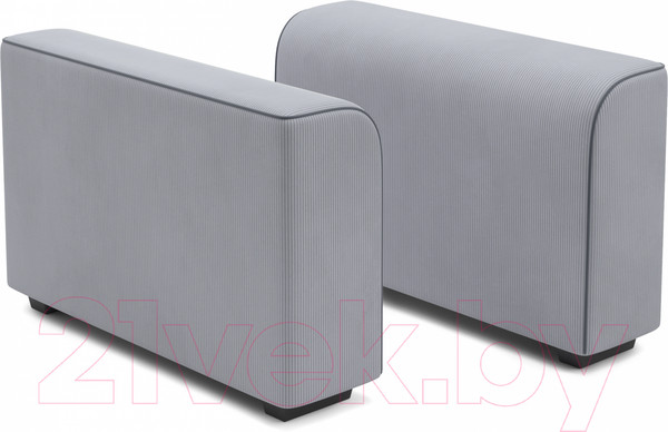 Изображение товара Диван угловой Мебельград Монреаль-3 Стандарт (вертикаль серый/мора серый/велютто темно-серый)