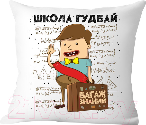 Изображение товара Подушка декоративная Print Style Школа гудбай / 40x40plat14