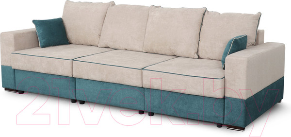 Изображение товара Диван Мебельград Бостон 2400 Стандарт (торонто бежевый/торонто бежевый/торонто зеленый)