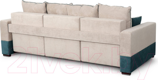 Изображение товара Диван Мебельград Бостон 2400 Стандарт (торонто бежевый/торонто бежевый/торонто зеленый)