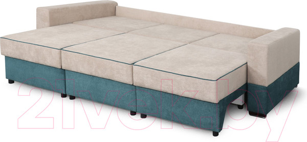 Изображение товара Диван Мебельград Бостон 2400 Стандарт (торонто бежевый/торонто бежевый/торонто зеленый)