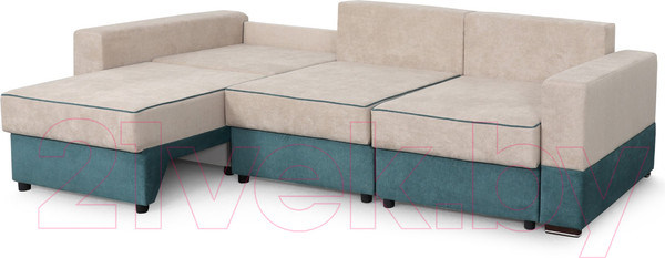 Изображение товара Диван Мебельград Бостон 2400 Стандарт (торонто бежевый/торонто бежевый/торонто зеленый)