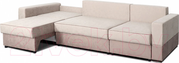 Изображение товара Диван Мебельград Бостон 2800 Стандарт (лана бежевый/лана бежевый/лана капучино)