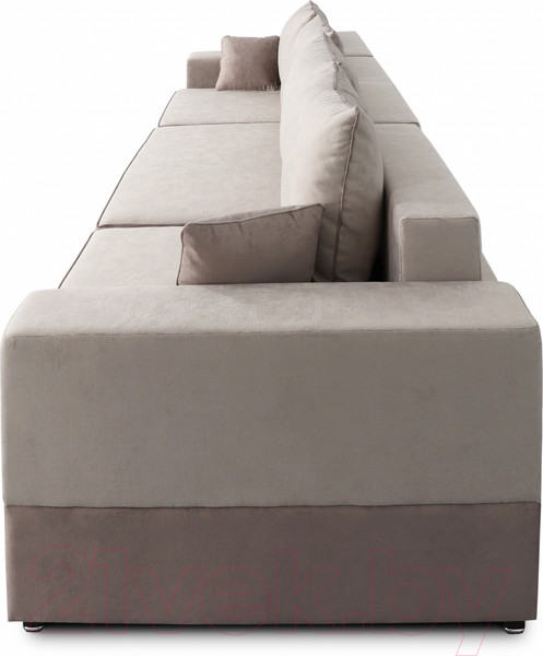 Изображение товара Диван Мебельград Бостон 2800 Стандарт (лана бежевый/лана бежевый/лана капучино)