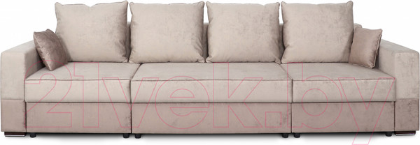 Изображение товара Диван Мебельград Бостон 2800 Стандарт (лана бежевый/лана бежевый/лана капучино)