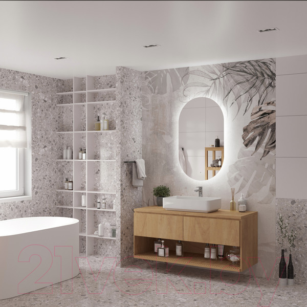 Изображение товара Зеркало Континент Fleur Led 60х100 (с бесконтактным сенсором, холодная подсветка)