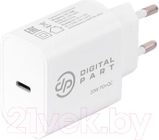 Изображение товара Зарядное устройство сетевое Digitalpart FC-130 (белый)