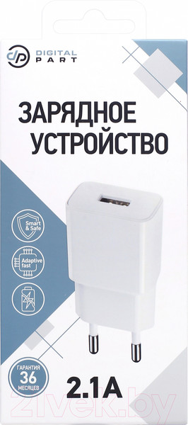 Изображение товара Адаптер питания сетевой Digitalpart WC-121 (белый)