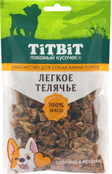Изображение товара Лакомство для собак TiTBiT Легкое телячье для собак мини пород / 24515 (50г)
