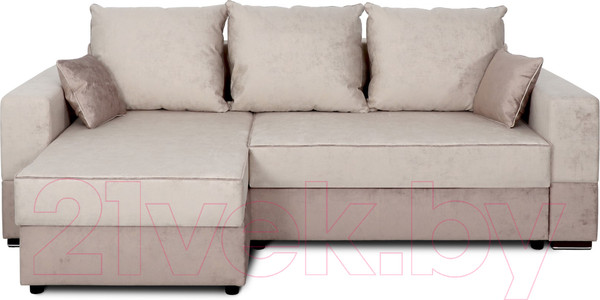 Изображение товара Диван угловой Мебельград Бостон Стандарт (лана бежевый/лана бежевый/лана капучино)