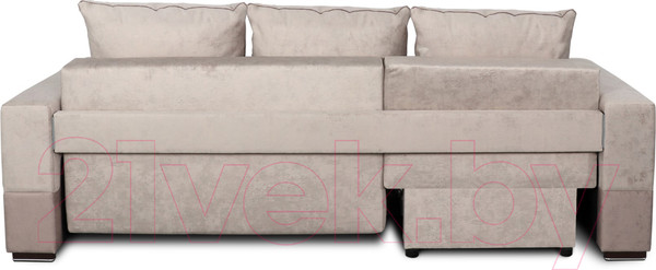 Изображение товара Диван угловой Мебельград Бостон Стандарт (лана бежевый/лана бежевый/лана капучино)