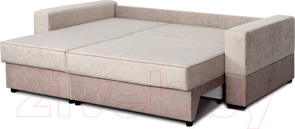 Изображение товара Диван угловой Мебельград Бостон Стандарт (лана бежевый/лана бежевый/лана капучино)