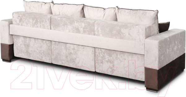 Изображение товара Диван Мебельград Бостон 2400 Стандарт (тиффани бежевый/тиффани бежевый/тиффани коричневый)