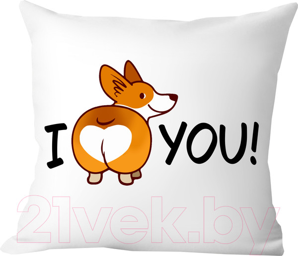 Изображение товара Подушка декоративная Print Style Я люблю тебя / 40x40new60