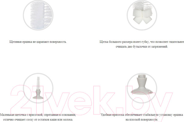Изображение товара Набор ершиков для бутылочки Canpol 56/122 (белый)