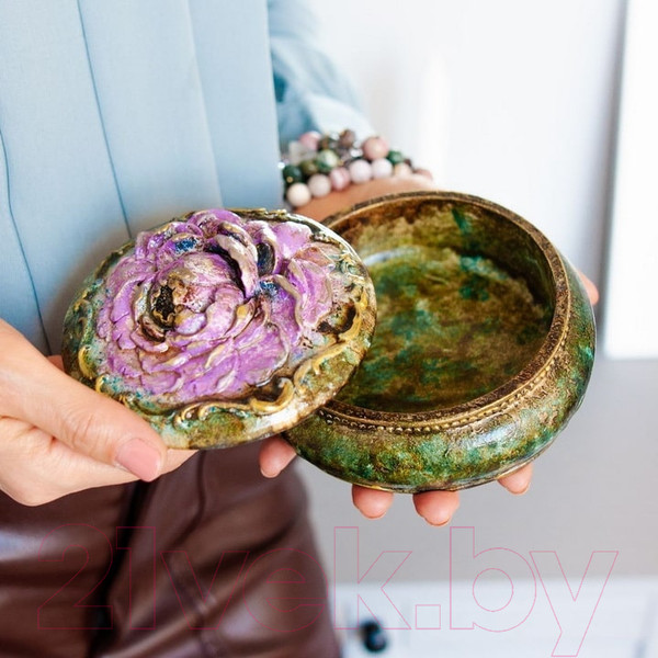 Изображение товара Шкатулка Нашы майстры Пион / 1069-1 (декорированная)