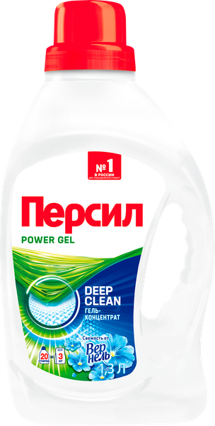Изображение товара Гель для стирки Персил Power Gel Свежесть от Vernel  (1.3л)