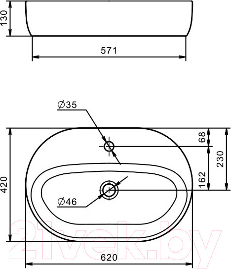 Изображение товара Тумба с умывальником Акватон Лофт Урбан 65 (1A2540K5LQX60)