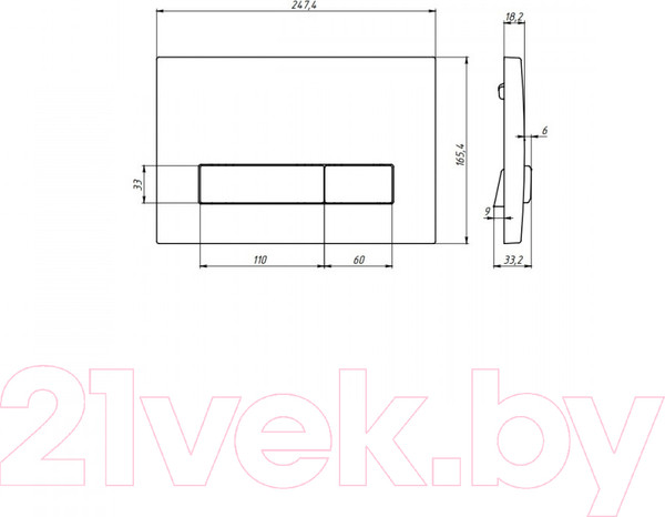 Изображение товара Инсталляция для унитаза Berges Atom Line 410 040338 (с кнопкой)