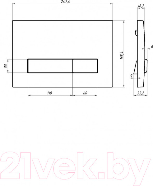 Изображение товара Инсталляция для унитаза Berges Atom Line 410 040340 (с кнопкой)