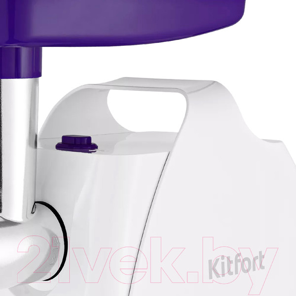 Изображение товара Мясорубка электрическая Kitfort KT-2112-1 (белый/фиолетовый)