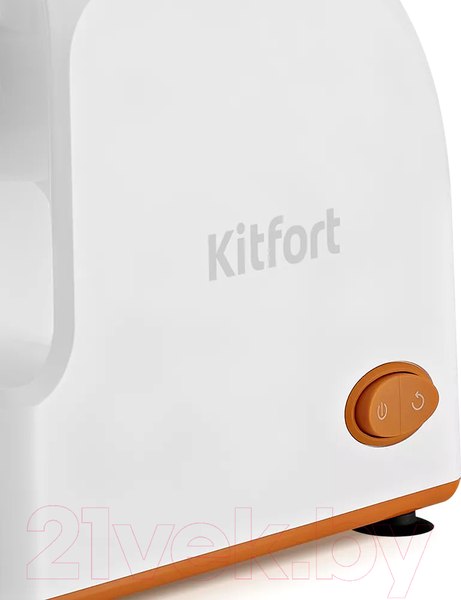 Изображение товара Мясорубка электрическая Kitfort KT-2113-1 (белый/оранжевый)
