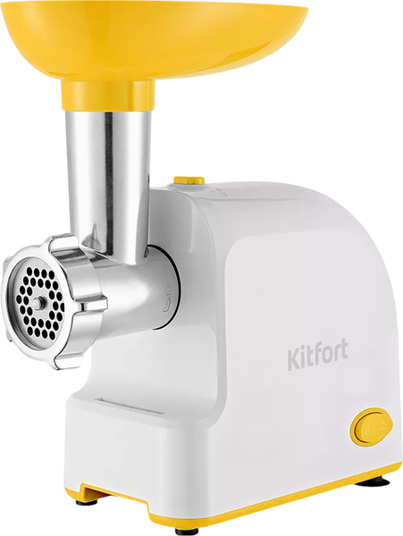 Изображение товара Мясорубка электрическая Kitfort KT-2113-2 (белый/желтый)