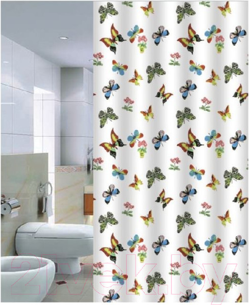 Изображение товара Шторка-занавеска для ванны Primanova Butterflies DR-50021