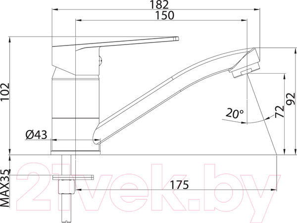 Изображение товара Смеситель Milardo Helic HELSBR0M01