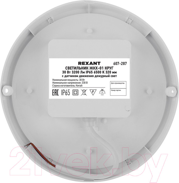 Изображение товара Светильник ЖКХ Rexant Круг ЖКХ-01 / 607-287