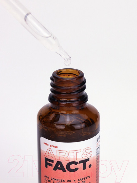 Изображение товара Сыворотка для волос Art&Fact AHA Complex 2% + Capixyl 1.3% + HMA Silk 0.5% Мультипептидная (30мл)