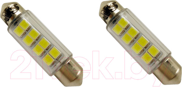 Изображение товара Комплект автомобильных ламп AVS SV038 T11 / A07048S (2шт, белый)