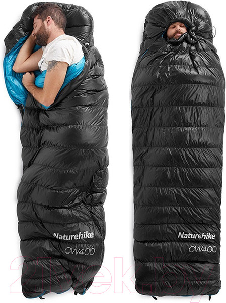 Изображение товара Спальный мешок Naturehike CW400 / NH18C400-D (L, черный)