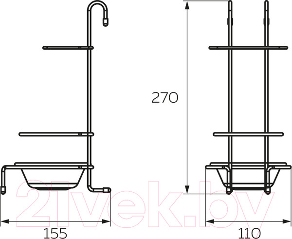 Изображение товара Держатель многоцелевой на рейлинг Lemax MX-431