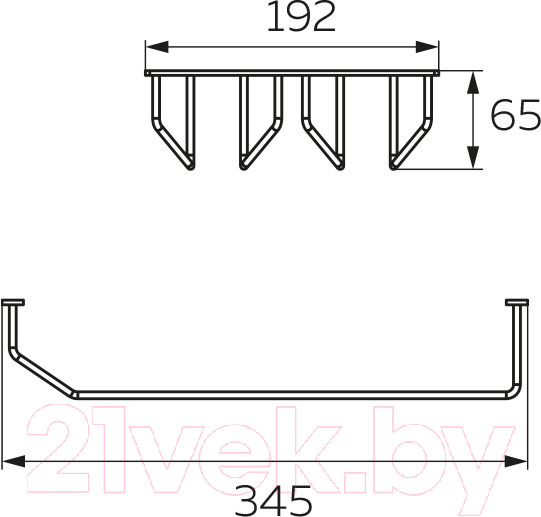 Изображение товара Держатель бокалов на рейлинг Lemax MX-056 WT