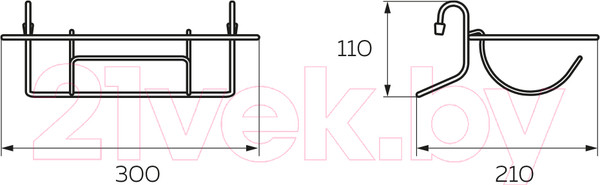 Изображение товара Держатель полотенец на рейлинг Lemax YJ-G217