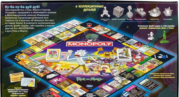 Изображение товара Настольная игра Hasbro Монополия Рик и Морти / 33862