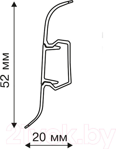 Изображение товара Плинтус Rico 71 Дуб Оксфорд