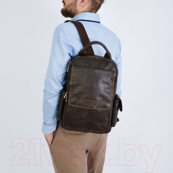 Изображение товара Рюкзак Poshete 253-1136-7-DBW (коричневый)