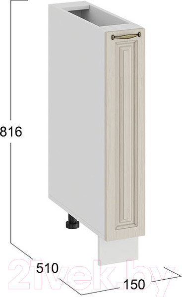 Изображение товара Шкаф карго ТриЯ Лина 1Н15К (белый/крем)