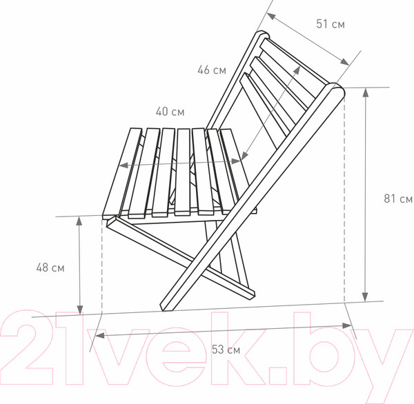 Изображение товара Стул складной Dyatel Раскладной (цвет дуб)