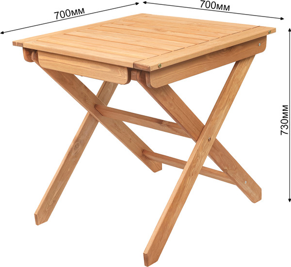 Изображение товара Стол складной Dyatel Раскладной квадратный (цвет дуб)