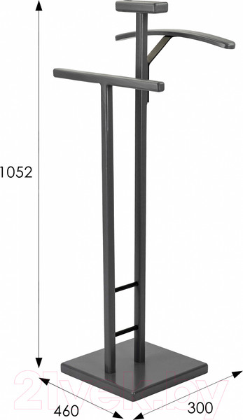 Изображение товара Стойка для одежды Мебелик Галант 340 (черный/серый графит)