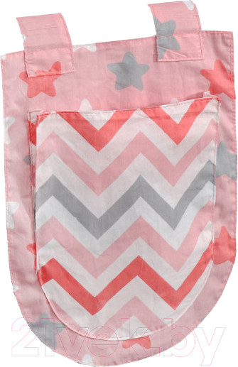 Изображение товара Навесной карман Мебельград Соня 27x38 (зигзаг коралловый)
