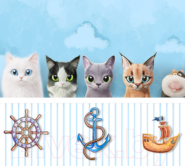 Изображение товара Фотообои листовые Vimala Детские коты (270x300)