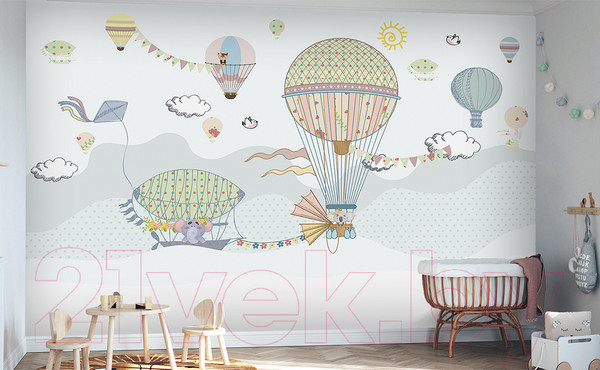 Изображение товара Фотообои листовые Vimala Детские воздушные шары (270x400)